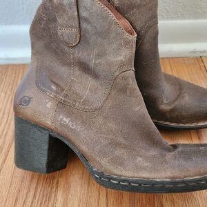 Brown Leather Ankle Boots